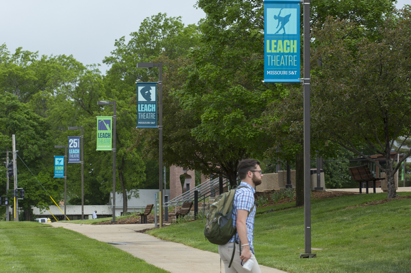 Light pole banners, Leach Theatre